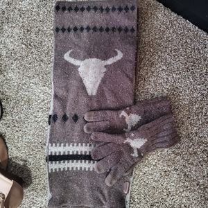 Pendleton Wool Scarf and glove set
